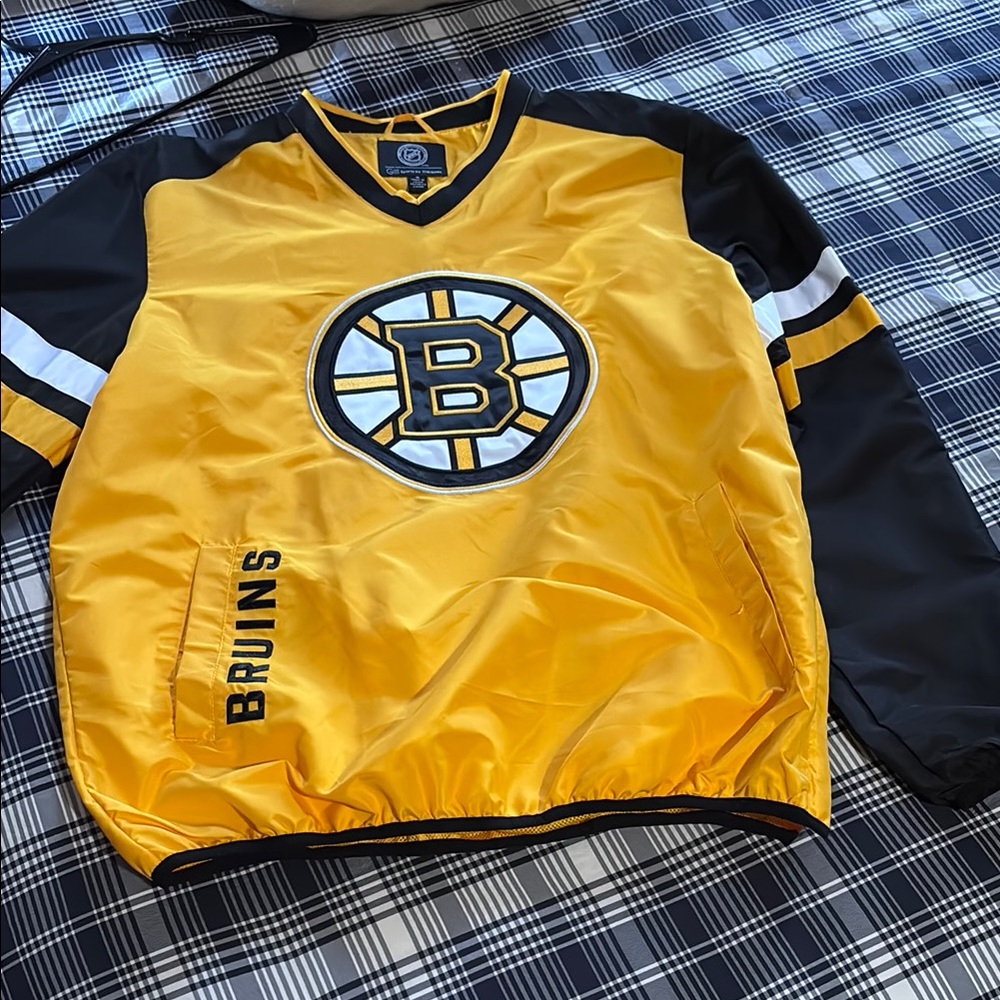 NHL Boston Bruins Yellow and Black Jacket